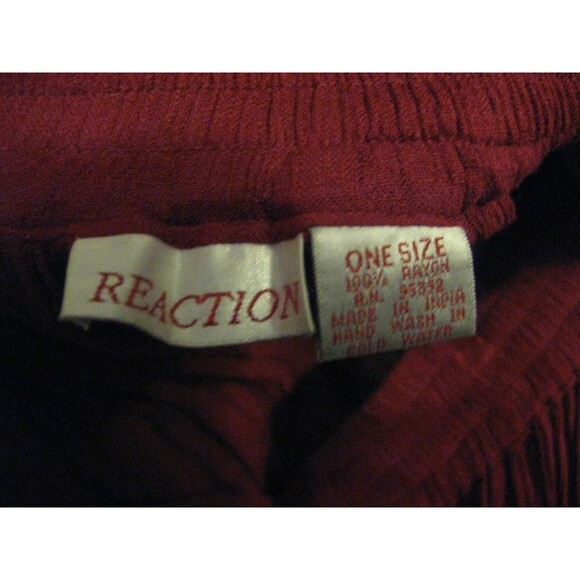 Tank Top and Crinkle Skirt button down the front (deep red-burgundy)-Large* - Picture 3 of 5